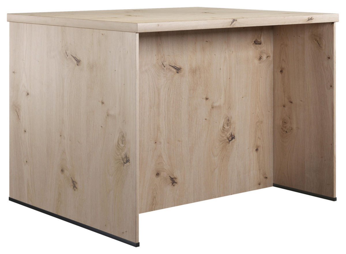 KÜCHENINSEL 123,4/91,8/96,6 cm  in Eichefarben  - Eichefarben/Schwarz, Basics, Holzwerkstoff/Metall (123,4/91,8/96,6cm) - Impuls