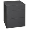 NACHTSCHRANK 52/63/42 cm - Anthrazit/Schwarz, Design, Glas/Holzwerkstoff (52/63/42cm) - Novel