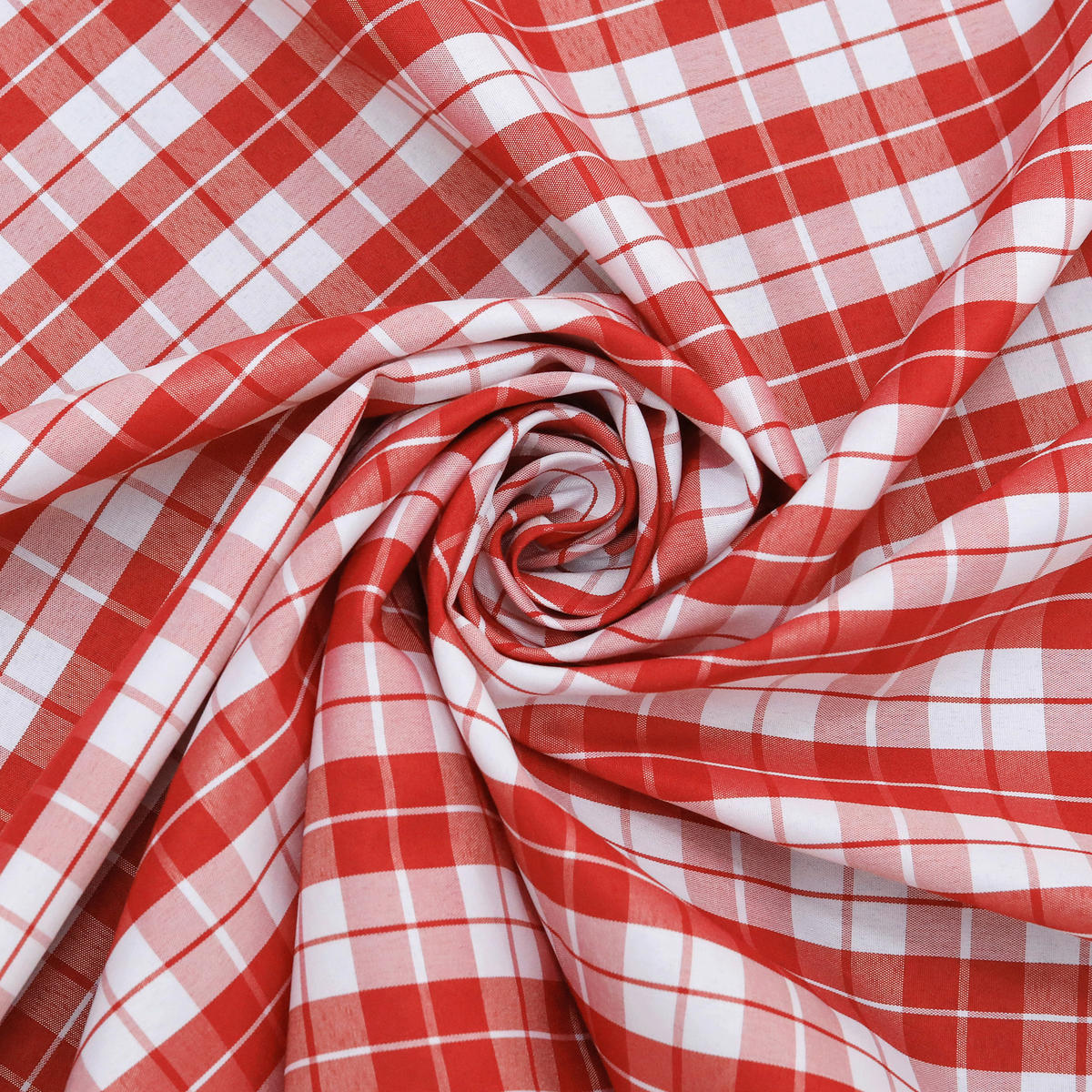 KURZGARDINE   80/145 cm   - Weiß Hochglanz/Rot, Basics, Textil (80/145cm)