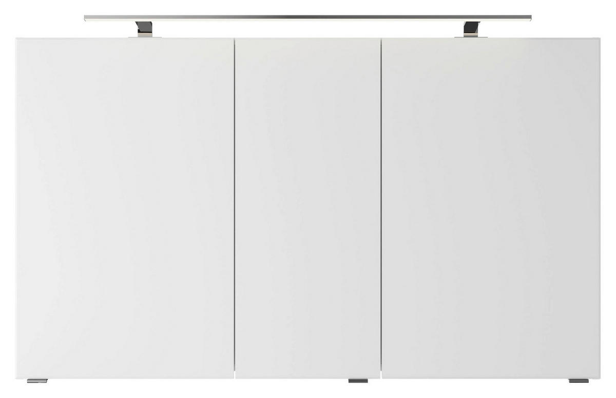 SPIEGELSCHRANK 120/70,3/14,5 cm  - Chromfarben/Weiß, KONVENTIONELL, Glas/Holzwerkstoff (120/70,3/14,5cm) - Pelipal