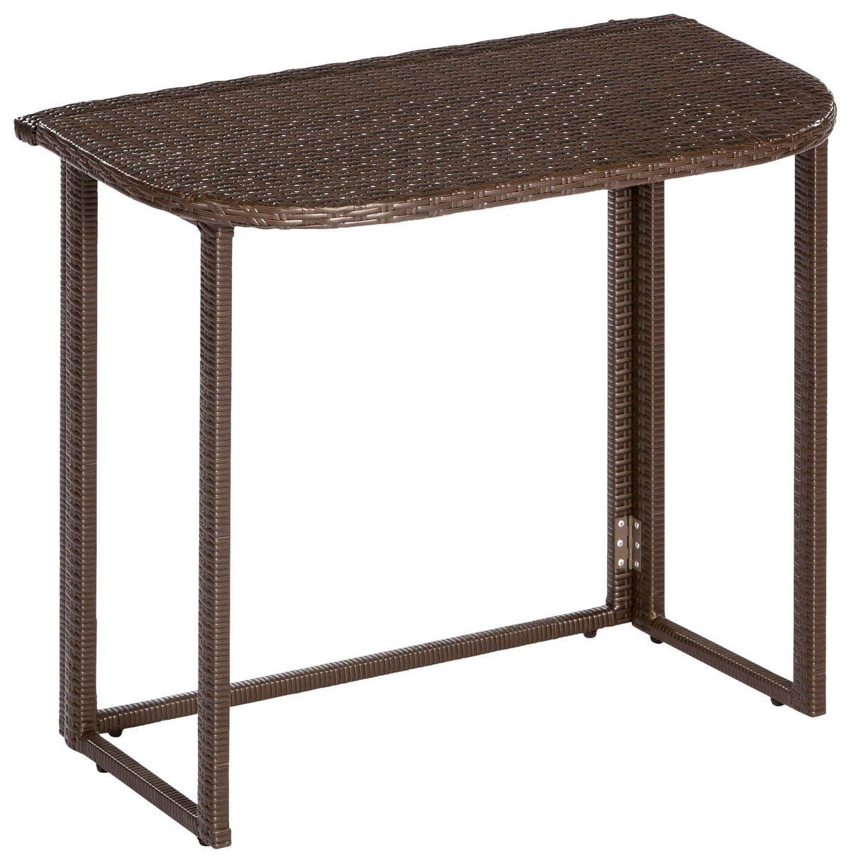 GARTENTISCH Metall, Kunststoff Braun rechteckig  - Braun, KONVENTIONELL, Kunststoff/Metall (90/50/75cm) - Gardenson