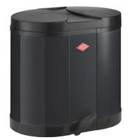 ABFALLSAMMLER ÖKOSAMMLER 170 2X15 L  - Schwarz, KONVENTIONELL, Kunststoff/Metall (45/43/36cm) - Wesco