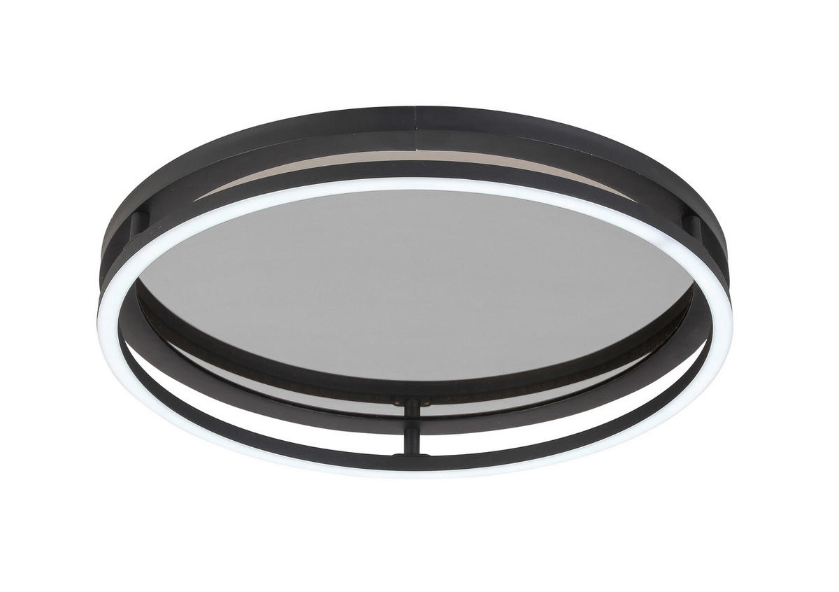 PLAFONIERĂ CU LED - negru, Lifestyle, plastic/metal (39/8,7cm) - Novel