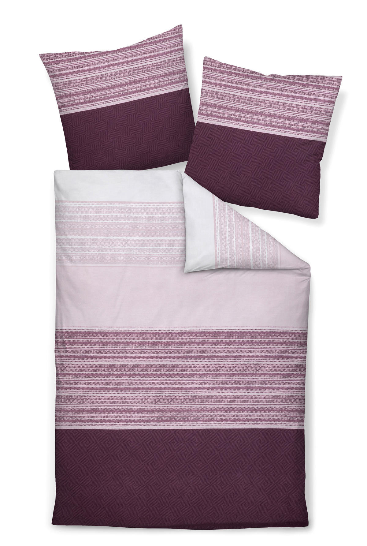 POSTELJNINA 135/200 cm mako saten barve gozdnih sadežev  - barve gozdnih sadežev, Konvencionalno, tekstil (135/200cm) - Janine