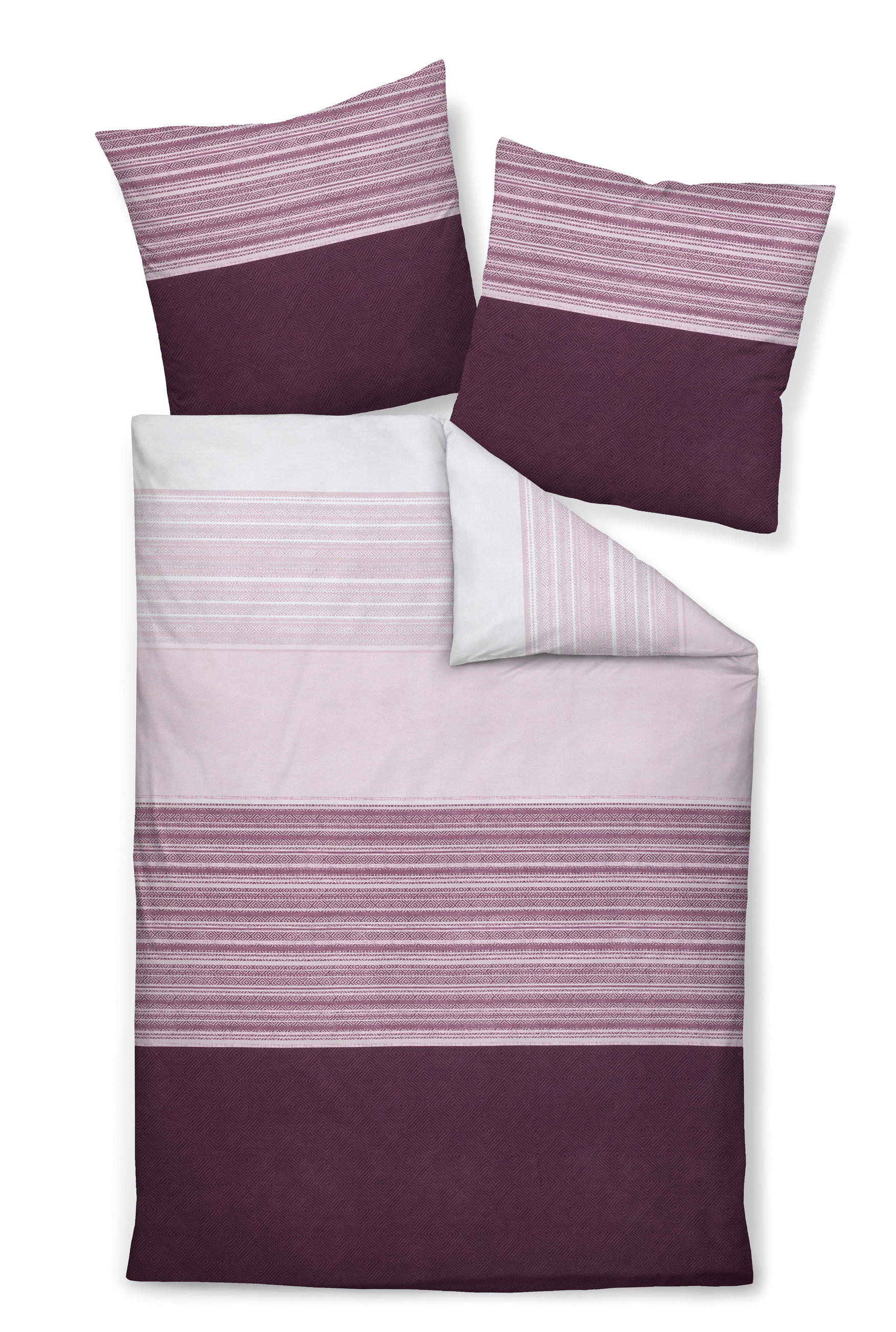 E-shop Janine POSTEĽNÁ BIELIZEŇ, makosatén, bobuľová, 140/200 cm