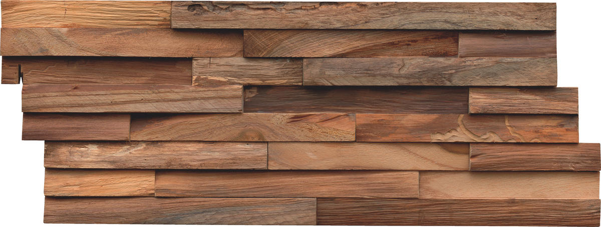 WANDVERKLEIDUNG 10 Stück  - Braun, Basics, Holz (50/20/2cm)