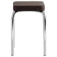 STAPELHOCKER in Metall, Textil Braun  - Chromfarben/Braun, Basics, Textil/Metall (36/49/36cm) - Carryhome
