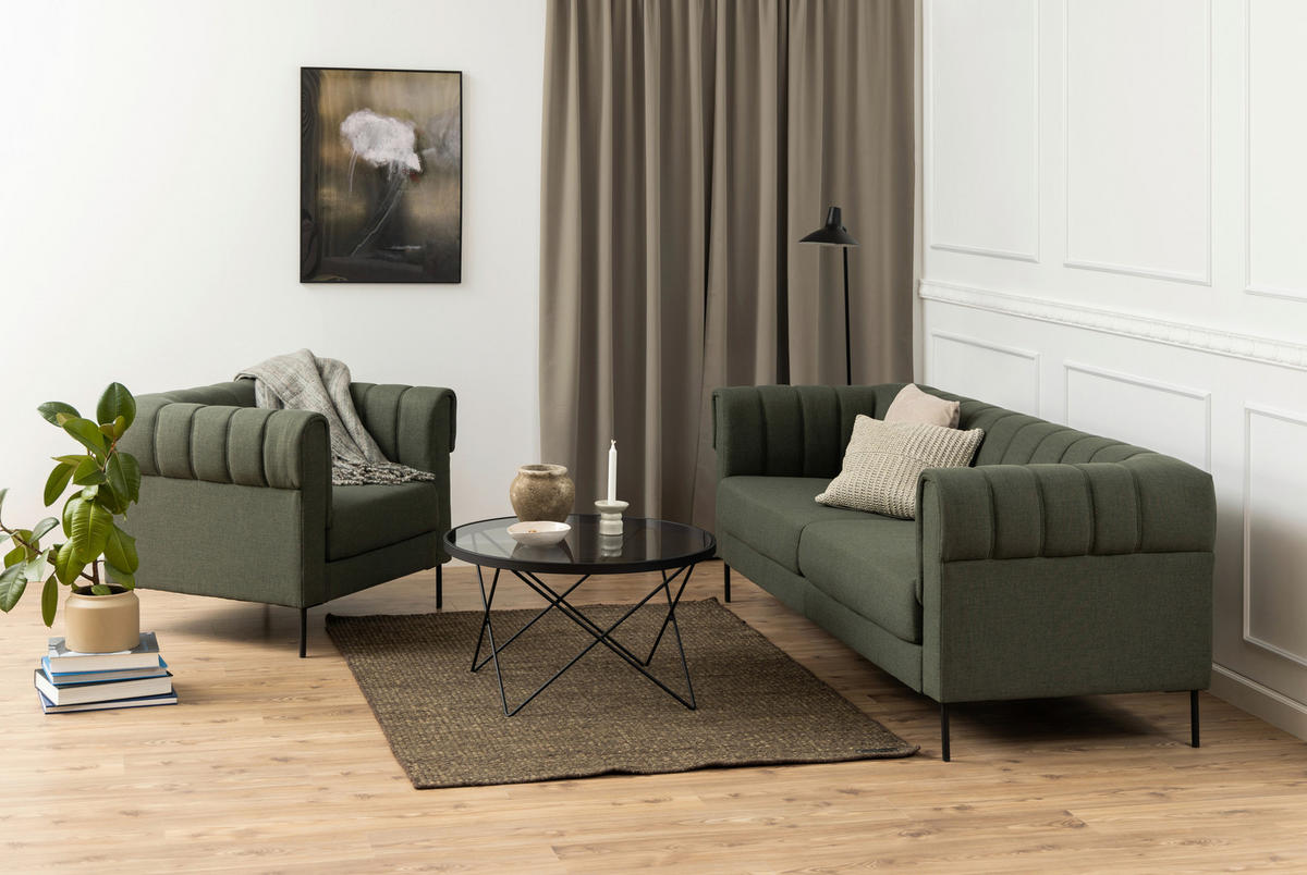 COUCHTISCH in Glas  - Schwarz/Grau, Design, Glas/Metall (80/45/80cm) - Livetastic