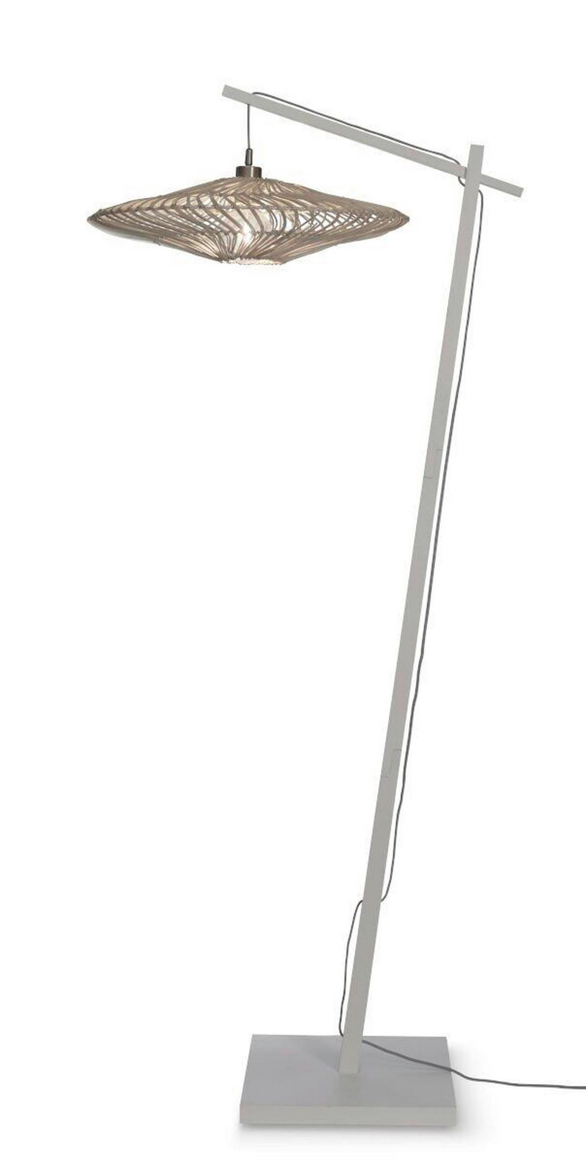 STOJACÍ LAMPA, 73/55/176 cm - bílá, Trend, přírodní materiály (73/55/176cm) - Good & Mojo