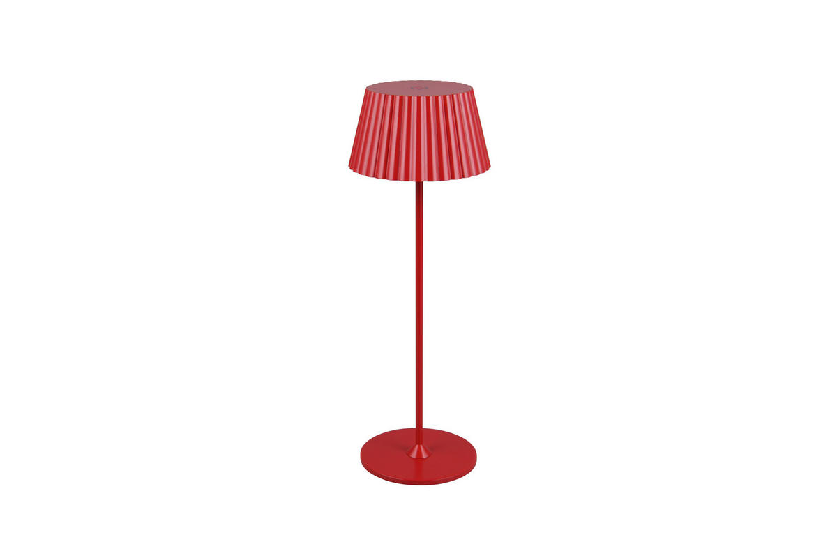 NABÍJATEĽNÁ STOLNÁ LAMPA 13,5/39 cm - červená, Trend, kov (13,5/39cm)