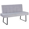 SITZBANK in Metall, Textil Hellgrau  - Hellbraun/Hellgrau, KONVENTIONELL, Textil/Metall (140/88/62cm) - MID.YOU
