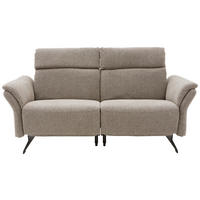 2-SITZER-SOFA Chenille Graubraun  - Graubraun/Schwarz, KONVENTIONELL, Textil/Metall (194/106/92cm) - Dieter Knoll