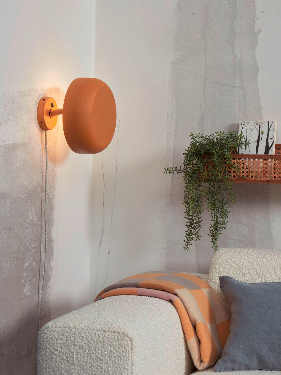 VÄGGLAMPA - orange, Trend, metall (25/25/18cm) - It's about Romi
