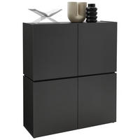 HIGHBOARD  115/135/40 cm  - Schwarz/Graphitfarben, Design, Holzwerkstoff/Kunststoff (115/135/40cm) - Voleo