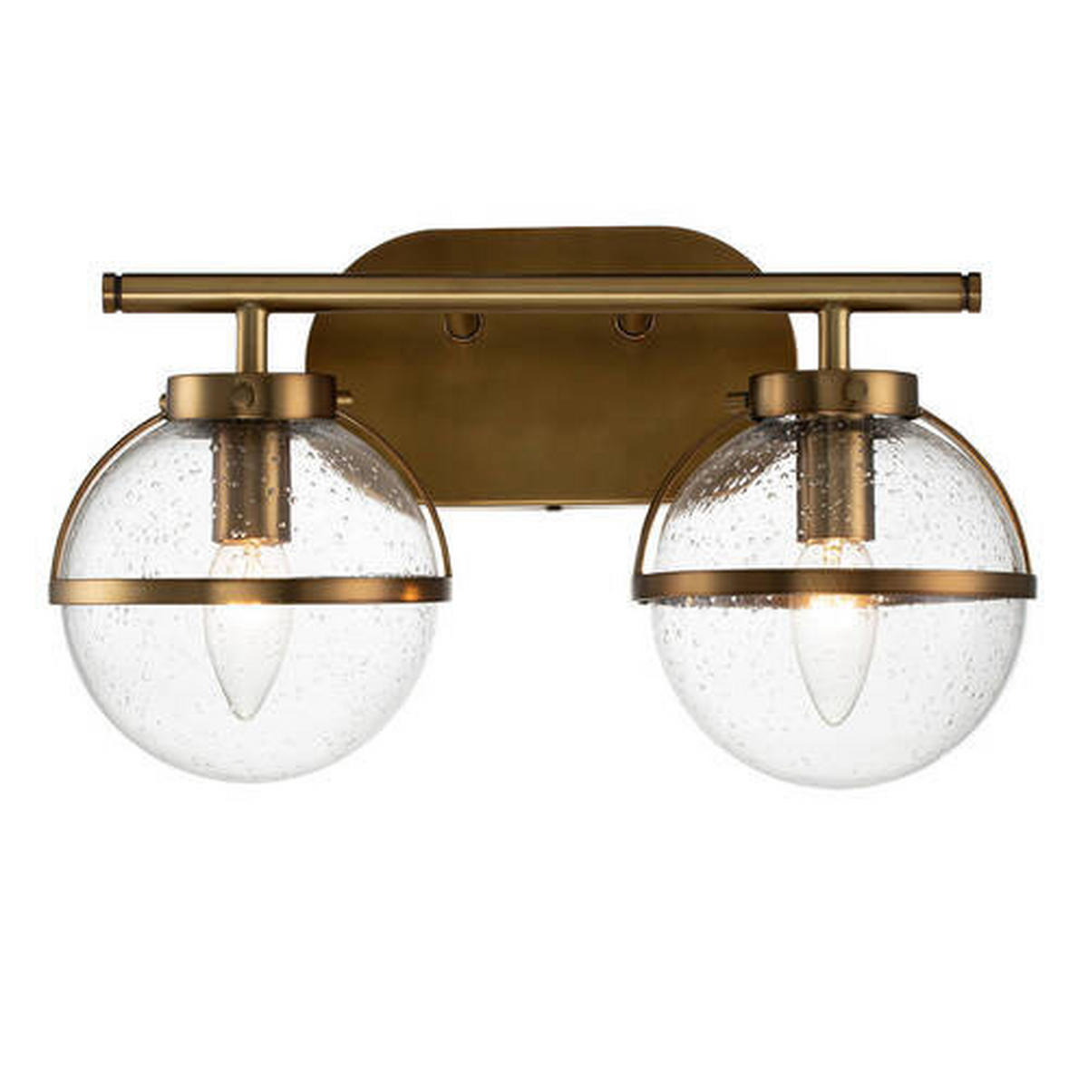 KUPAONSKA SVJETILJKA ZIDNA Elstead Hollis  - boje mjeda, Design, staklo/metal (38.1/23/19.3cm) - Elstead Lighting
