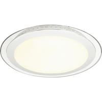 LED-DECKENLEUCHTE 30 W   42,5 cm   - Chromfarben/Opal, Trend, Kunststoff/Metall (42,5cm) - Novel
