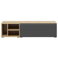 REGALELEMENT Graphitfarben, Eichefarben  135/33/40 cm  - Eichefarben/Graphitfarben, MODERN, Holzwerkstoff (135/33/40cm) - Carryhome