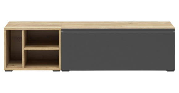REGALELEMENT Graphitfarben, Eichefarben  135/33/40 cm  - Eichefarben/Graphitfarben, MODERN, Holzwerkstoff (135/33/40cm) - Carryhome