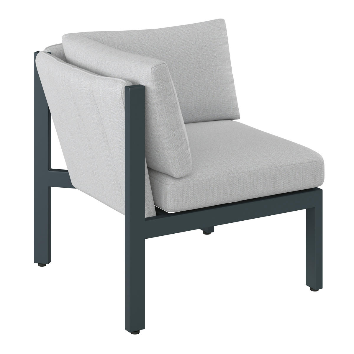 LOUNGEECKTEIL  - Anthrazit/Grau, Design, Textil/Metall (76/73/76cm) - Dieter Knoll
