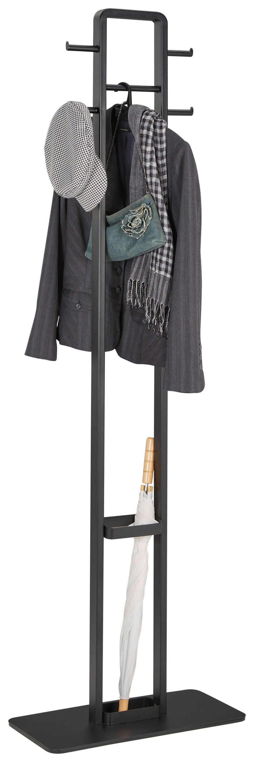 GARDEROBNI OBEŠALNIK - črna, Trend (56/180/28cm) - Carryhome