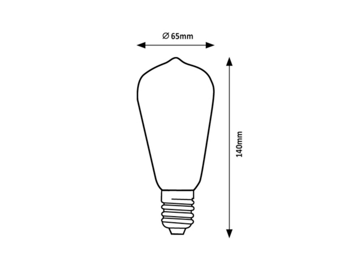LED SIJALICA - prozirna, Osnovno, staklo/metal (6,5/14cm)