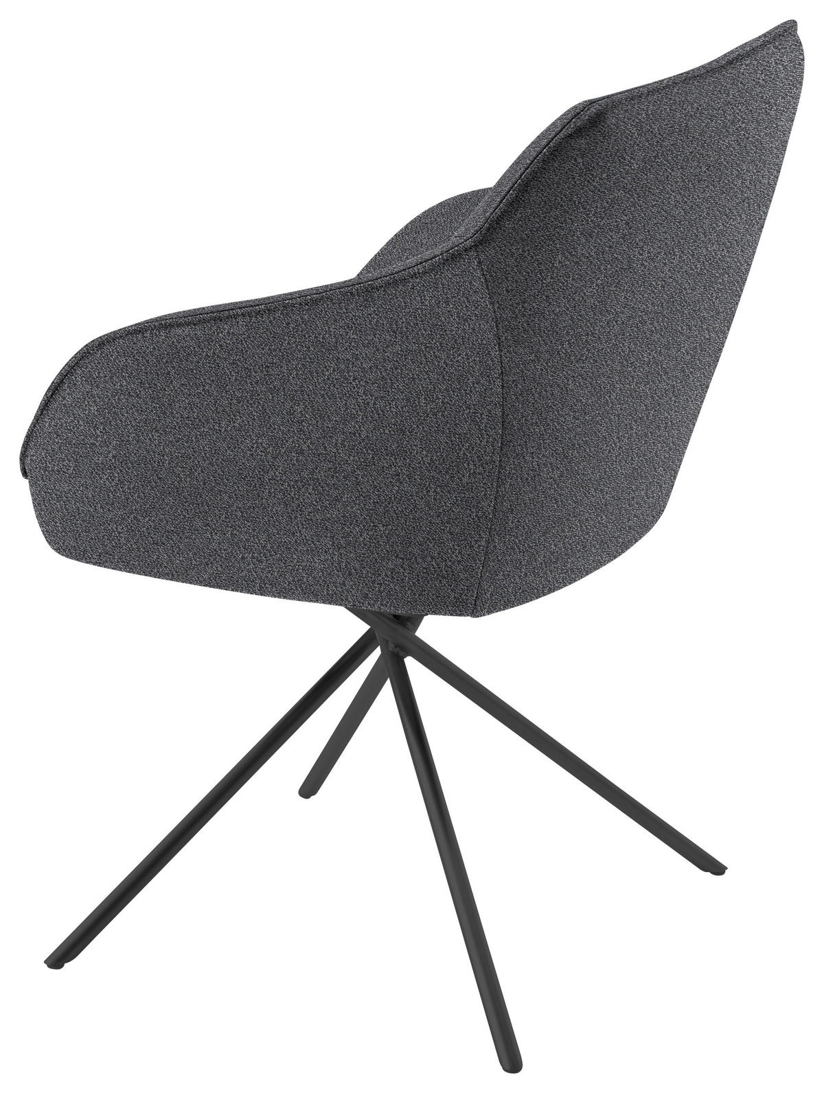 ARMLEHNSTUHL  in Nickel Flachgewebe  - Schwarz/Grau, Design, Textil/Metall (60/84/67cm) - Koinor