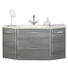 WASCHTISCHUNTERSCHRANK Graphitfarben - Chromfarben/Graphitfarben, Design, Holz (111/52/48cm) - Xora