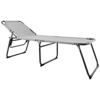 TROJNOHÉ LEŽADLO kov, textil - svetlosivá/antracitová, Design, kov/textil (59/45/193cm) - Ambia Garden