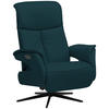 RELAXSESSEL in Leder Blau  - Blau/Schwarz, Design, Leder/Metall (78/106/88cm) - Welnova