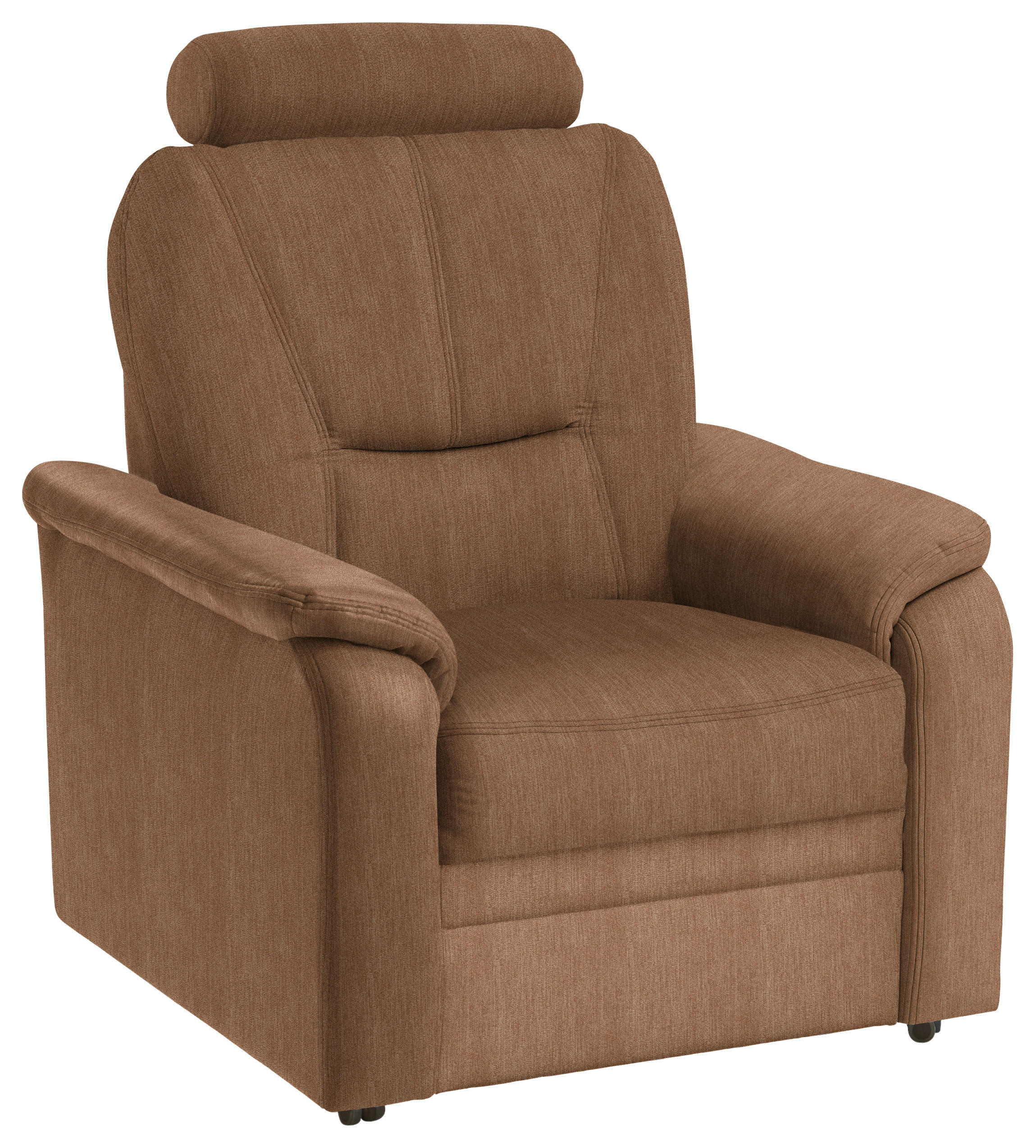 FERNSEHSESSEL Chenille Rostfarben  - Rostfarben/Schwarz, Konventionell, Kunststoff/Textil (90/96/89cm) - Beldomo Comfort