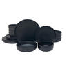 KOMBISERVICE Schwarz Mika black 16-teilig 4 Personen  - Schwarz, Trend, Keramik - Novel