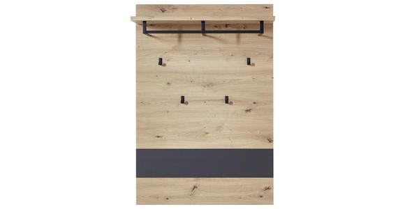 GARDEROBE 7-teilig  in 255/192/38 cm  - Graphitfarben/Eiche Artisan, Design, Glas/Holzwerkstoff (255/192/38cm) - Voleo