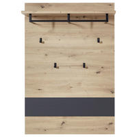 VEŠIAKOVÝ PANEL, grafitová, dub artisan, 80/118/30 cm - grafitová/dub artisan, Design, kov/kompozitné drevo (80/118/30cm) - Voleo