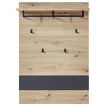 GARDEROBENPANEEL  in 80/118/30 cm  - Graphitfarben/Eiche Artisan, Design, Holzwerkstoff/Metall (80/118/30cm) - Voleo