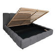 POLSTERBETT Lattenrost, Bettkasten Anthrazit 180/200 cm  - Anthrazit/Schwarz, KONVENTIONELL, Holz/Kunststoff (180/200cm) - Carryhome