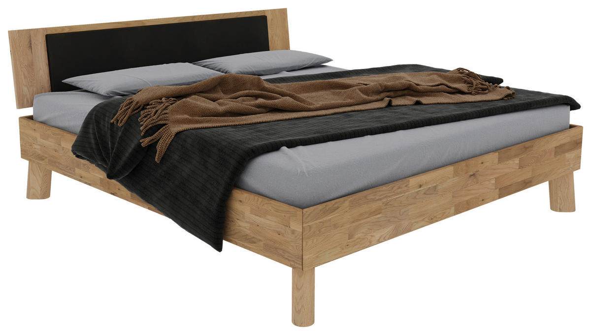 BETT 180/200 cm  in Naturfarben, Wildeiche  - Wildeiche/Naturfarben, MODERN, Holz (180/200cm) - MID.YOU