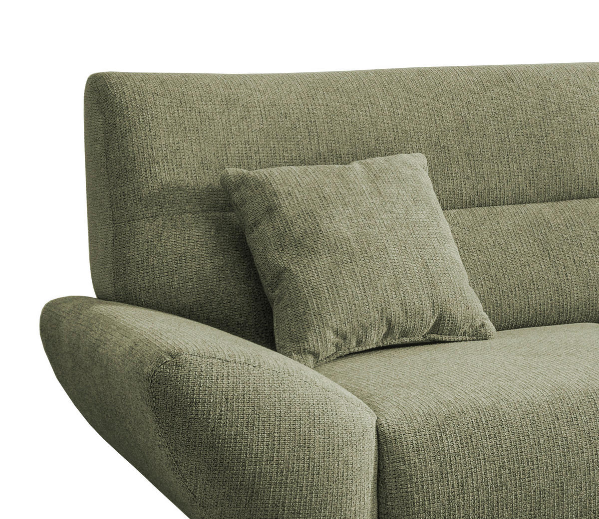 ECKSOFA Grün Chenille  - Wildeiche/Grün, MODERN, Holz/Textil (290/166cm) - MID.YOU