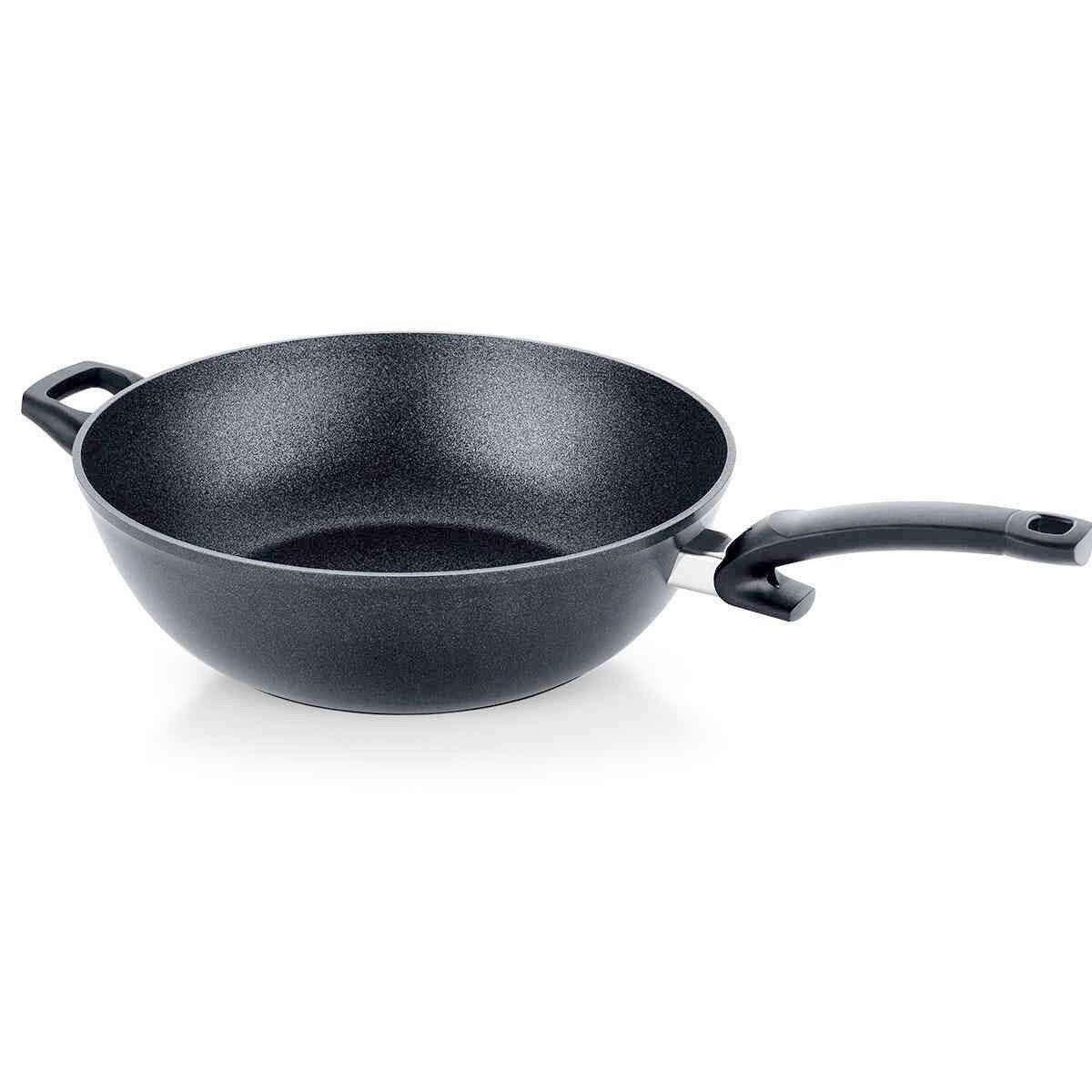 WOKPFANNE ADAMANT® 32 cm  - Schwarz, Basics, Metall (32cm) - Fissler