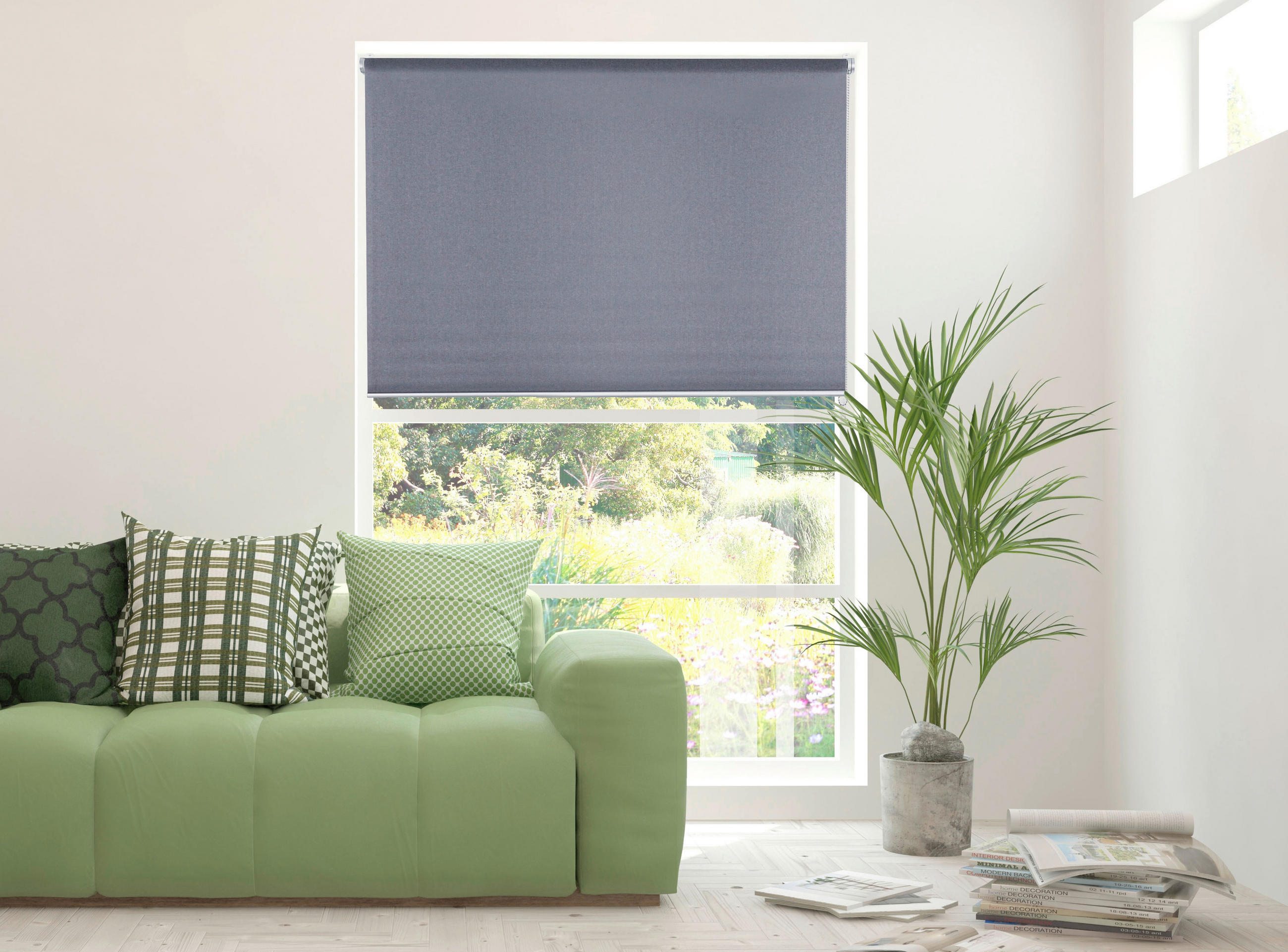 ROLLO  blickdicht     - Grau, Basics, Textil (120/150/4cm) - Homeware