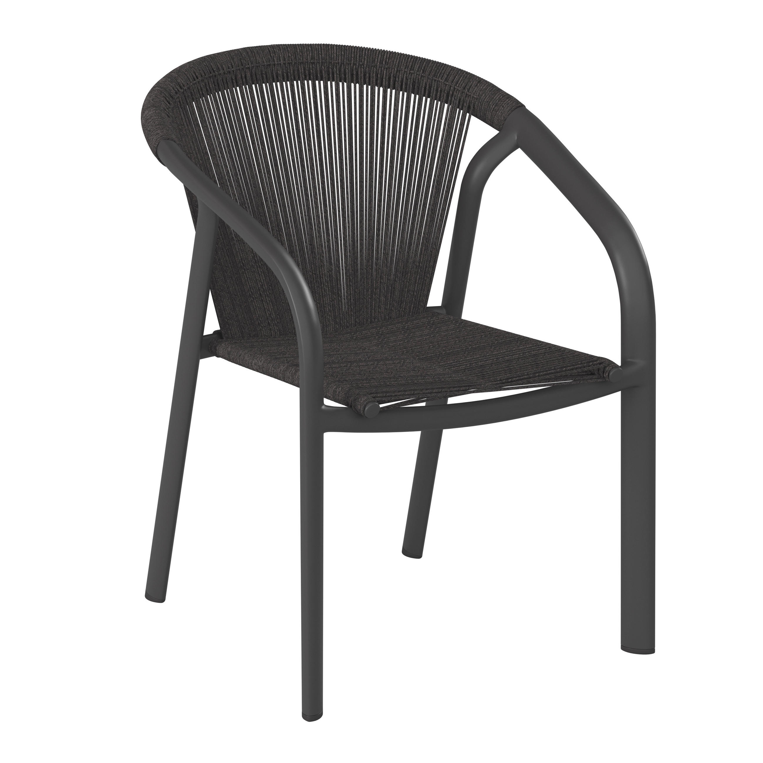GARTENSTUHL Aluminium Anthrazit  - Anthrazit, MODERN, Kunststoff/Metall (56/79/62cm) - Ambia Garden