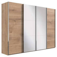 SKRIŇA S POS. DVER. – HOR.VED, farba duba, 350/216/65 cm - farba duba/chrómová, Basics, kov/kompozitné drevo (350/216/65cm) - MID.YOU