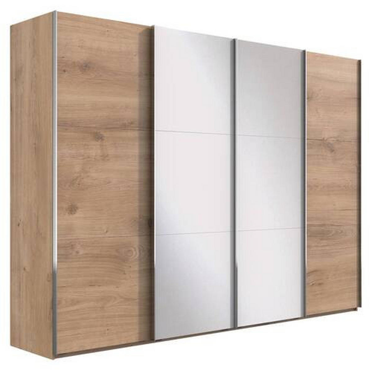 SKRIŇA S POS. DVER. – HOR.VED, farba duba, 350/216/65 cm - farba duba/chrómová, Basics, kov/kompozitné drevo (350/216/65cm) - MID.YOU
