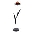 DEKOBLUME - Schwarz/Orange, Basics, Glas/Metall (31/80/21cm) - Ambia Home