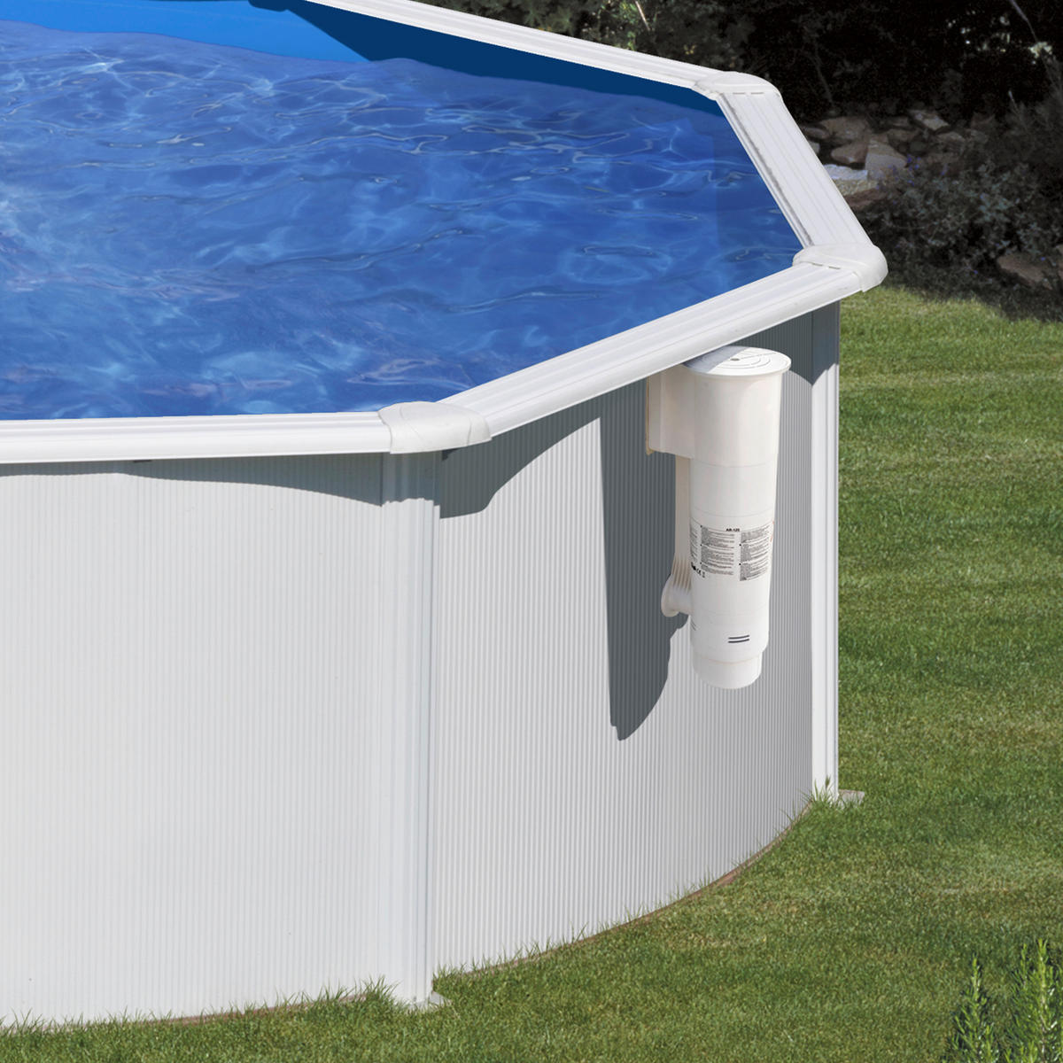 POOL-SET 2024 610/375/120 cm  - Weiß, KONVENTIONELL, Metall (610/375/120cm) - Gre
