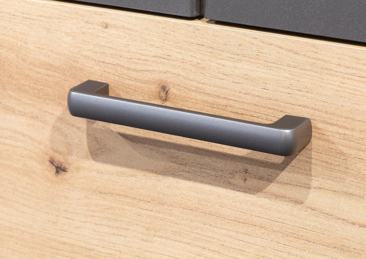KLEIDERSCHRANK in Grau, Eiche Artisan  - Eiche Artisan/Grau, Basics, Holzwerkstoff/Metall (181/210/54cm) - Boxxx