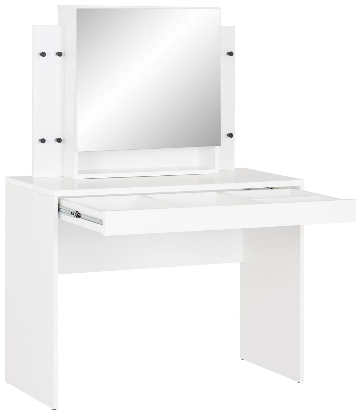 SCHMINKTISCH Weiß  - Weiß, MODERN, Holzwerkstoff (100/76/45cm) - Boxxx