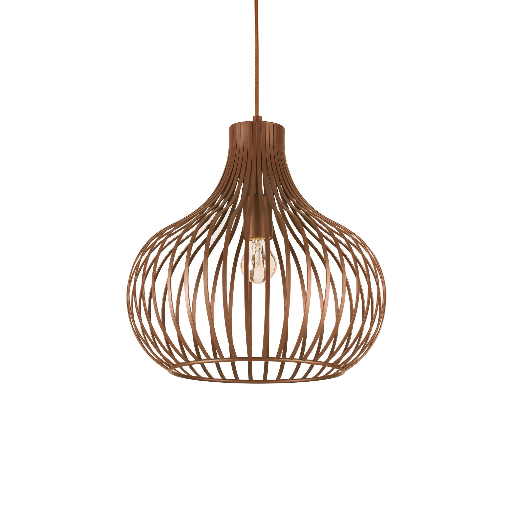 HÄNGELEUCHTE Onion Sp1 38/62,5/237,5 cm   - Braun, Design, Metall (38/62,5/237,5cm) - Ideal Lux