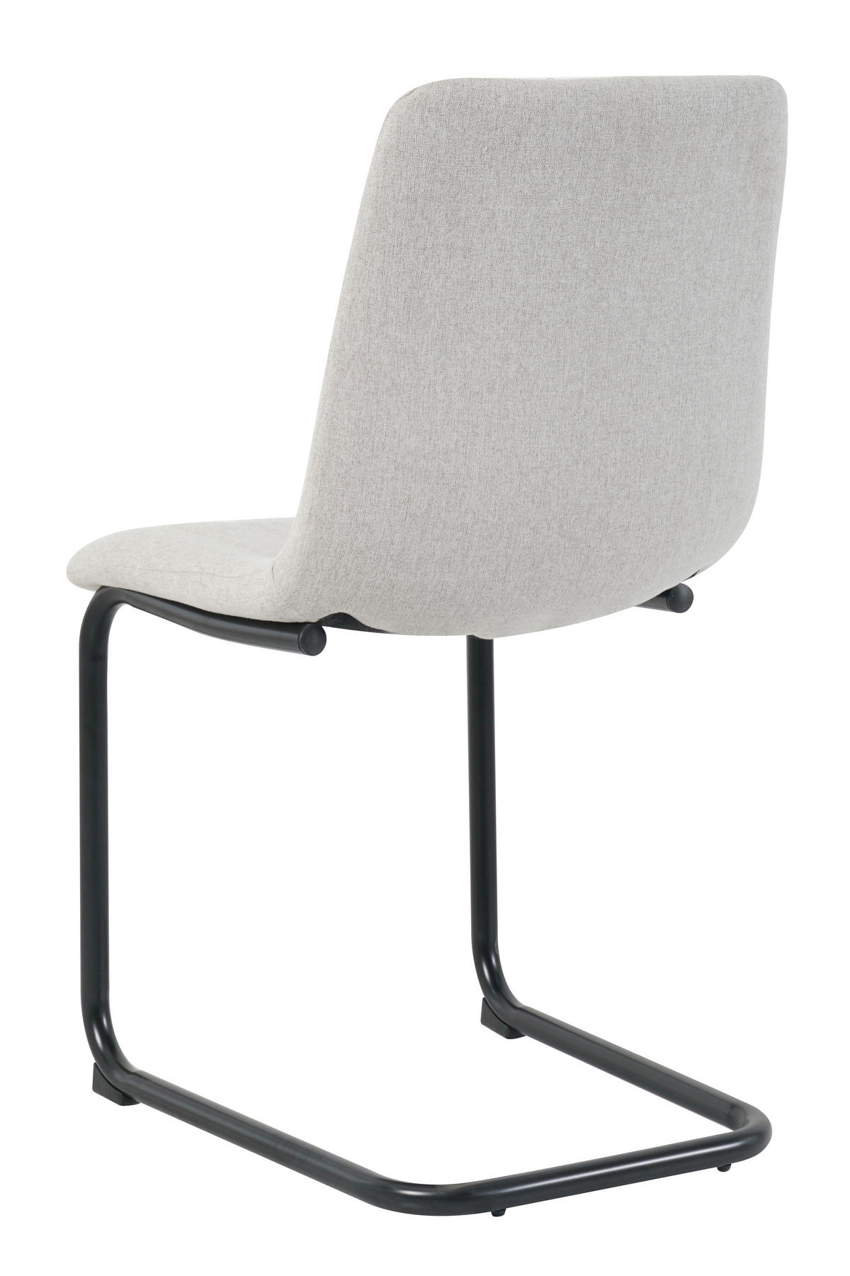 STUHL-SET 2 Stück  in Struktur Textil  - Beige/Schwarz, Design, Textil/Metall (43/87/53cm) - Livetastic