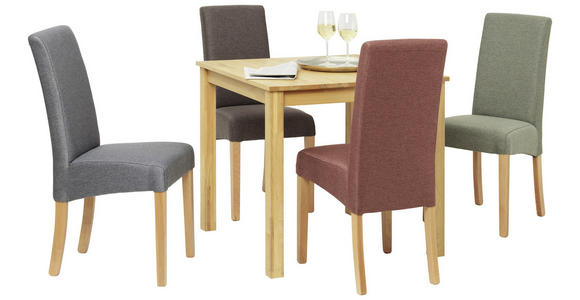 STUHL Webstoff Graphitfarben - Buchefarben/Graphitfarben, KONVENTIONELL, Holz (42/95/57cm) - Carryhome