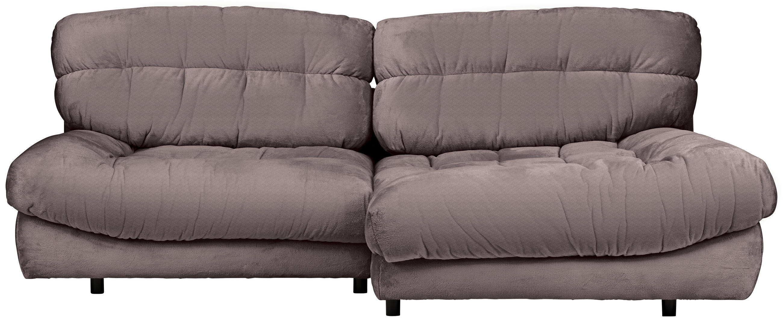 HÖRNSOFFA i plysch lerfärgad  - lerfärgad/svart, Klassisk, textil/plast (265/170cm) - MID.YOU